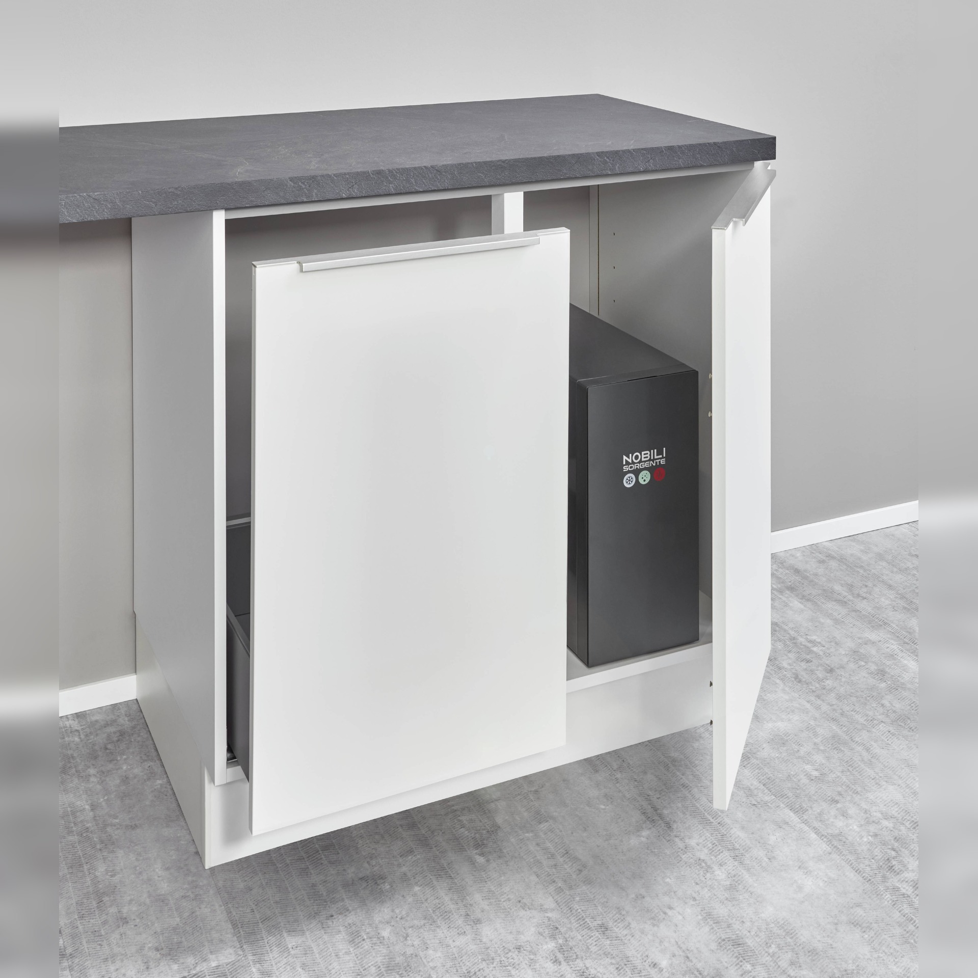 Nobilia Line N Spülenschrank für Wasseraufbereitung mit Quooker