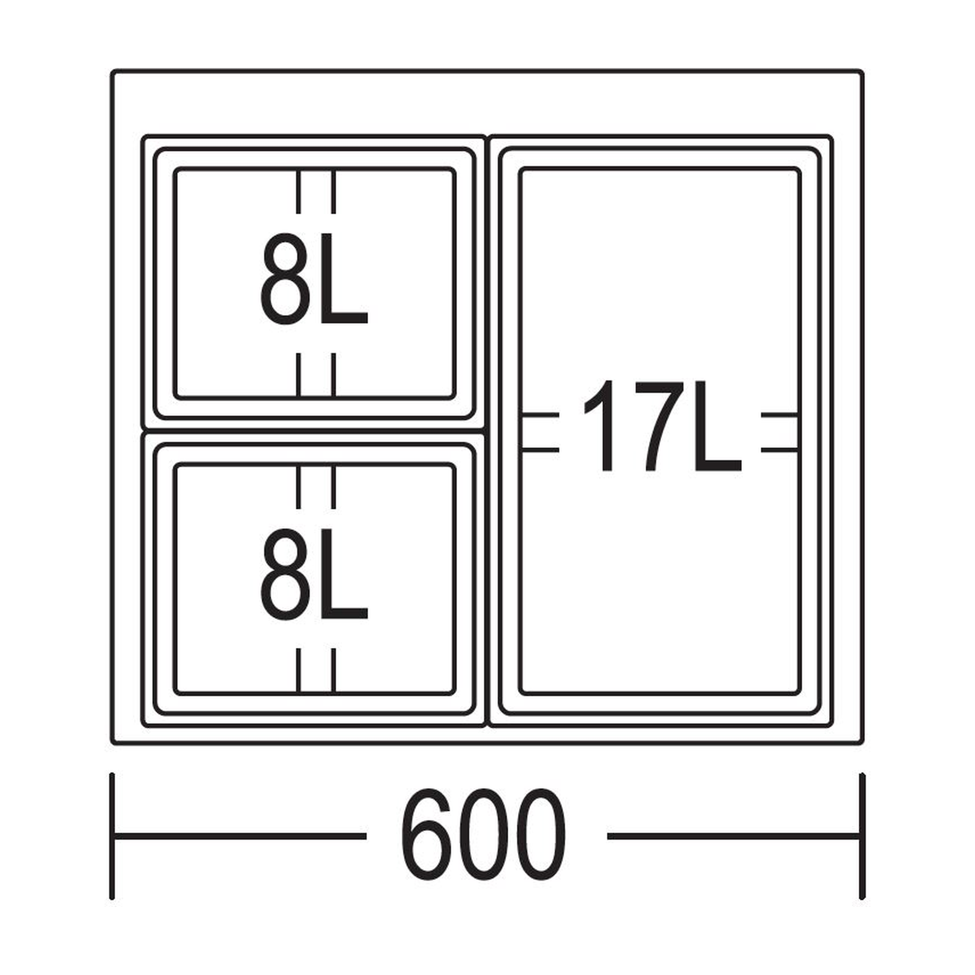 Nobilia Spülenschrank Line N in 60 cm Breite
