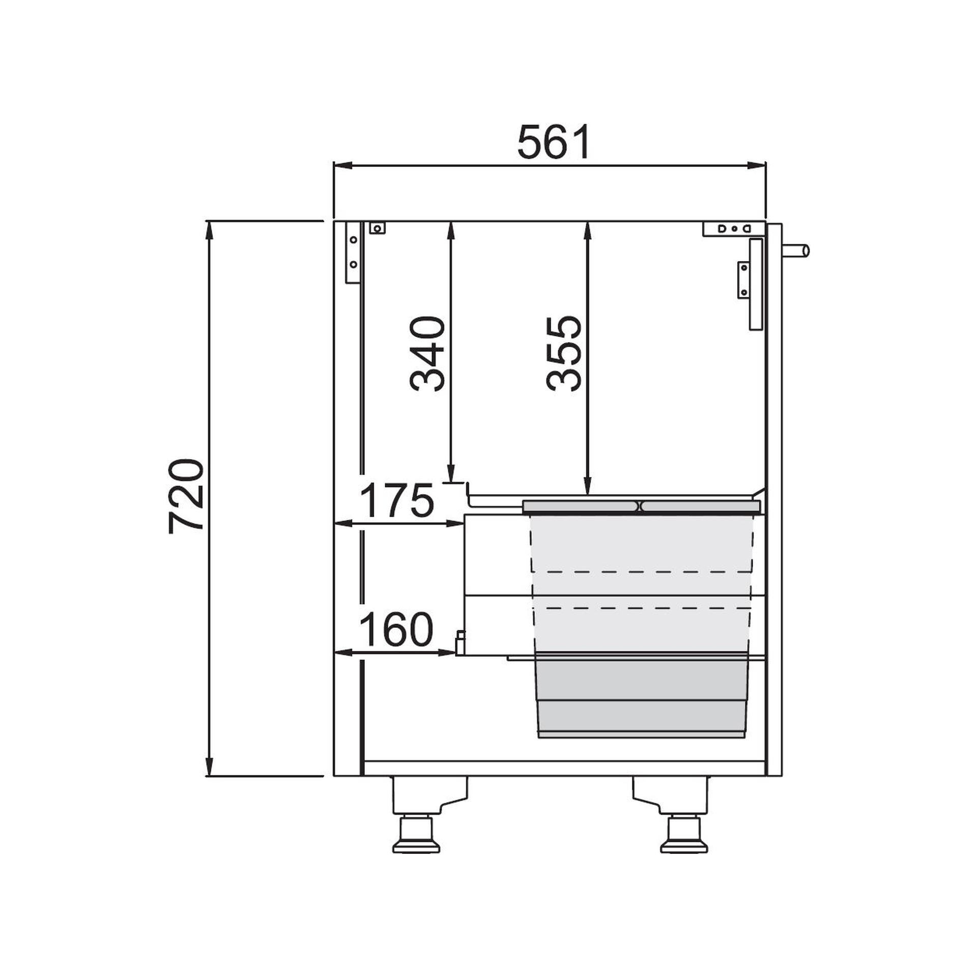 Nobilia Spülenschrank mit Frame Mülltrennsystem