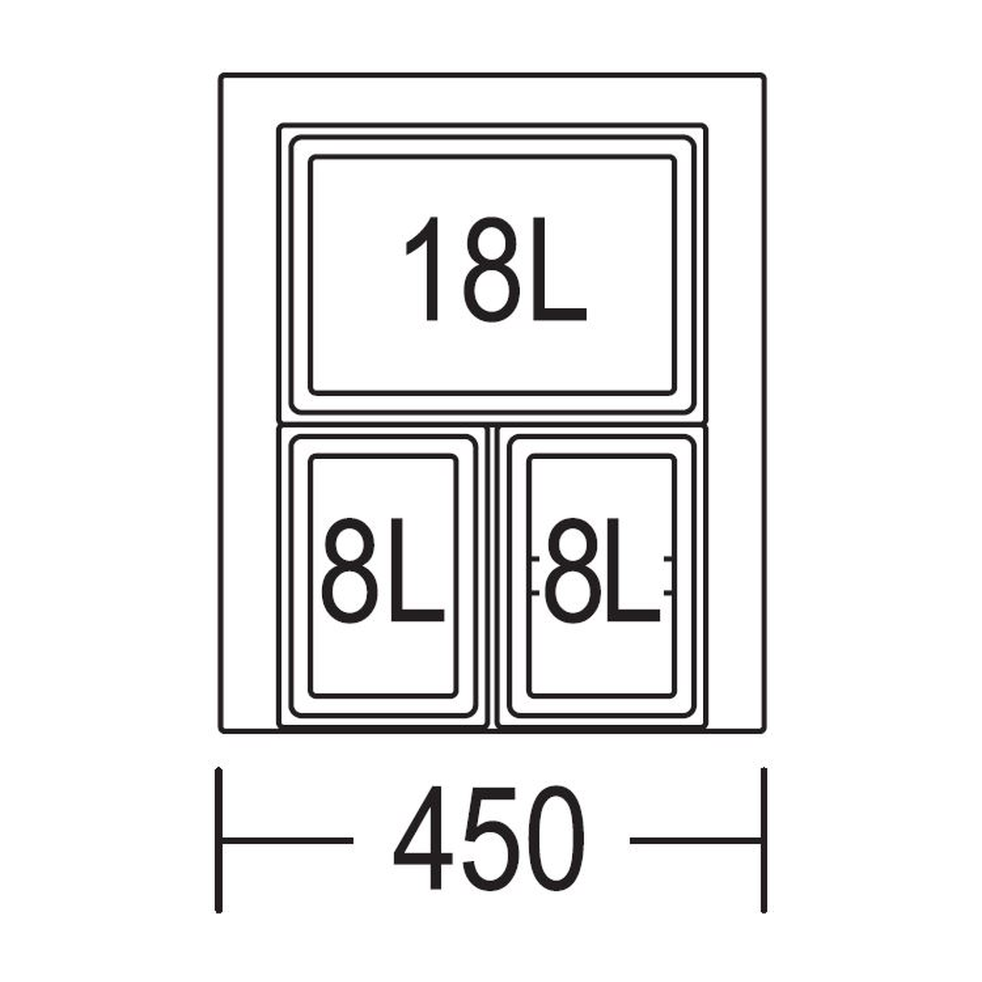 Nobilia Line N Spülenschrank in 45 cm und mit Seperato-K System