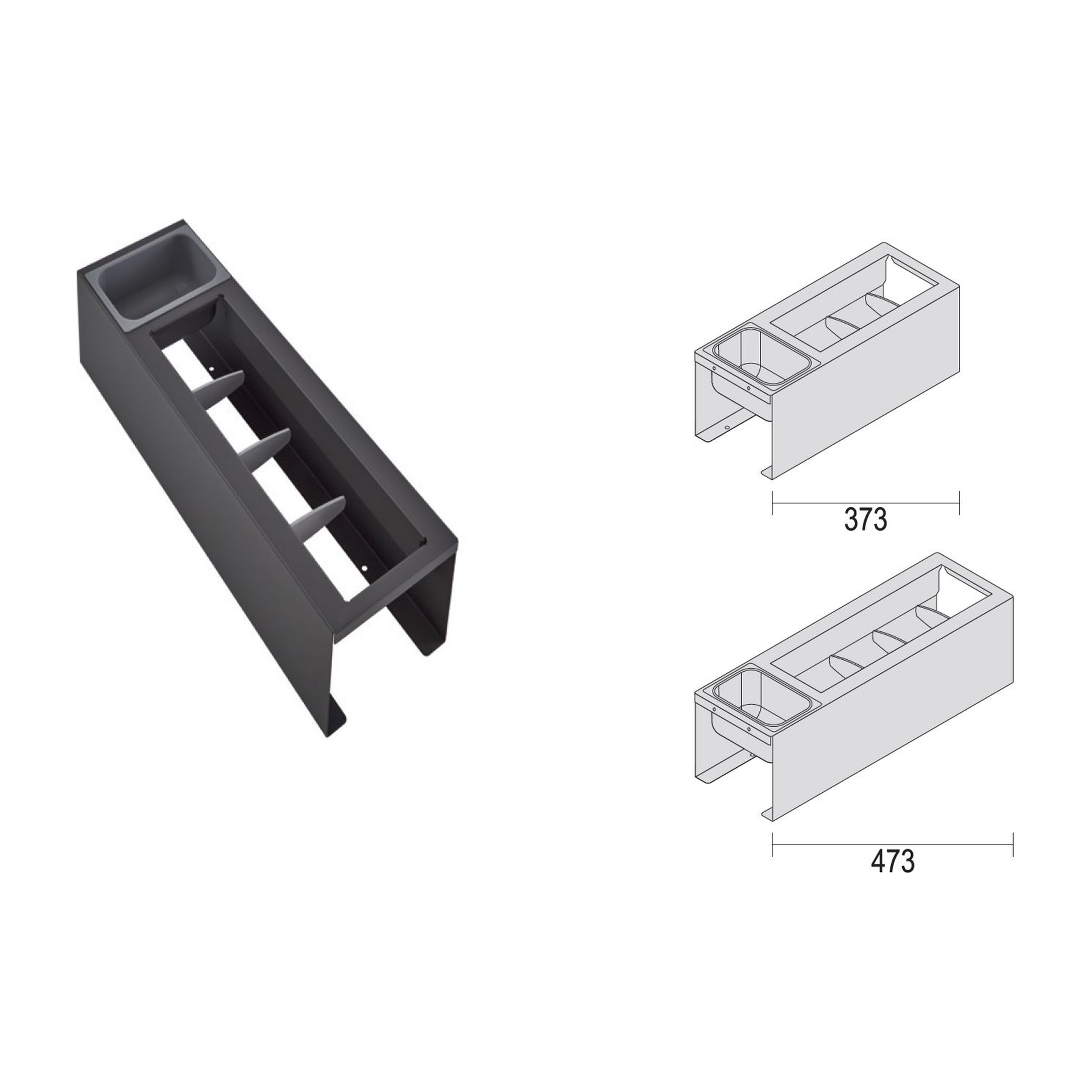 Nobilia Ordnungssystem OMFLEX 56 + 46 für Spülenschränke