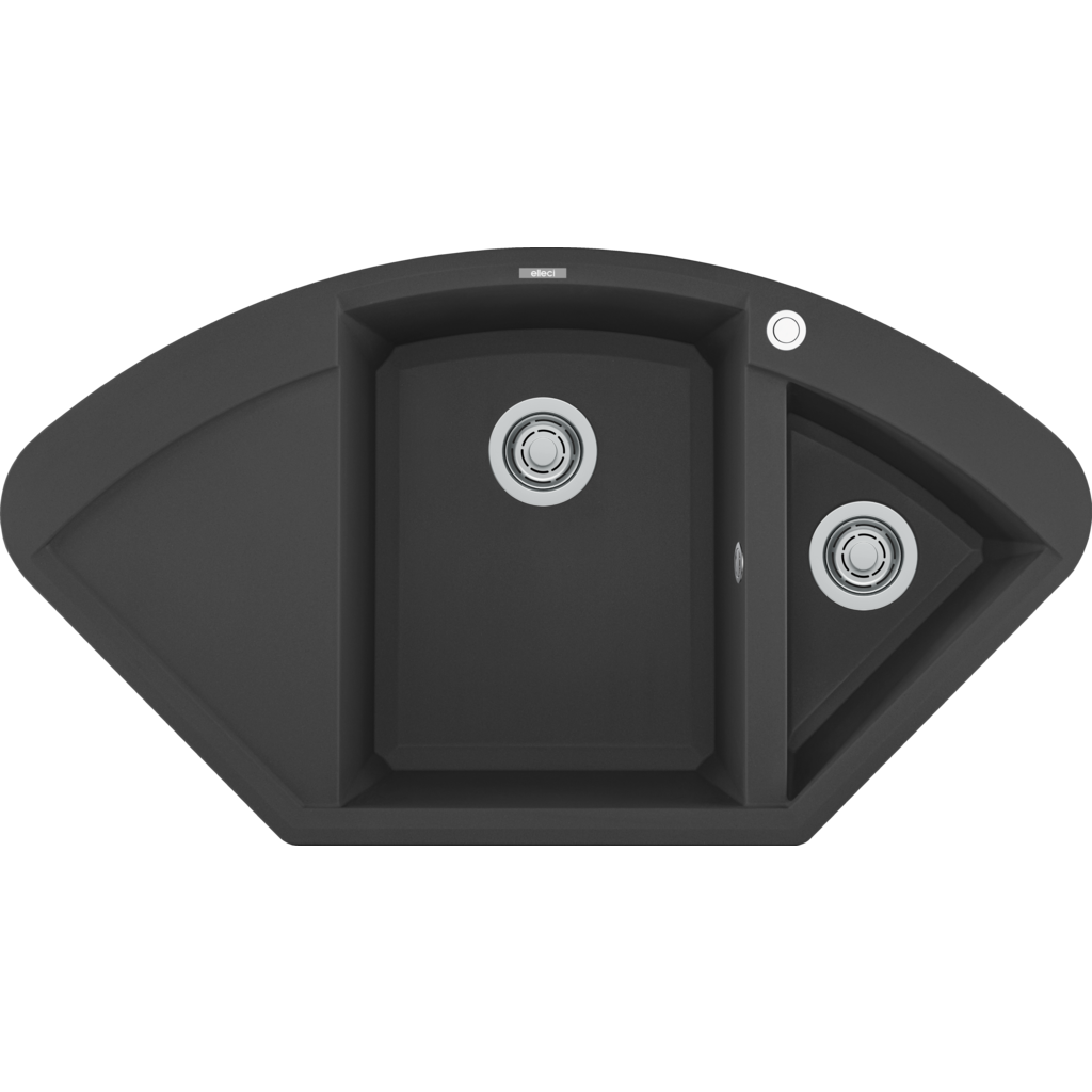 ELLECI Einbauspüle Easy Corner GRANITEK® Anthrazit