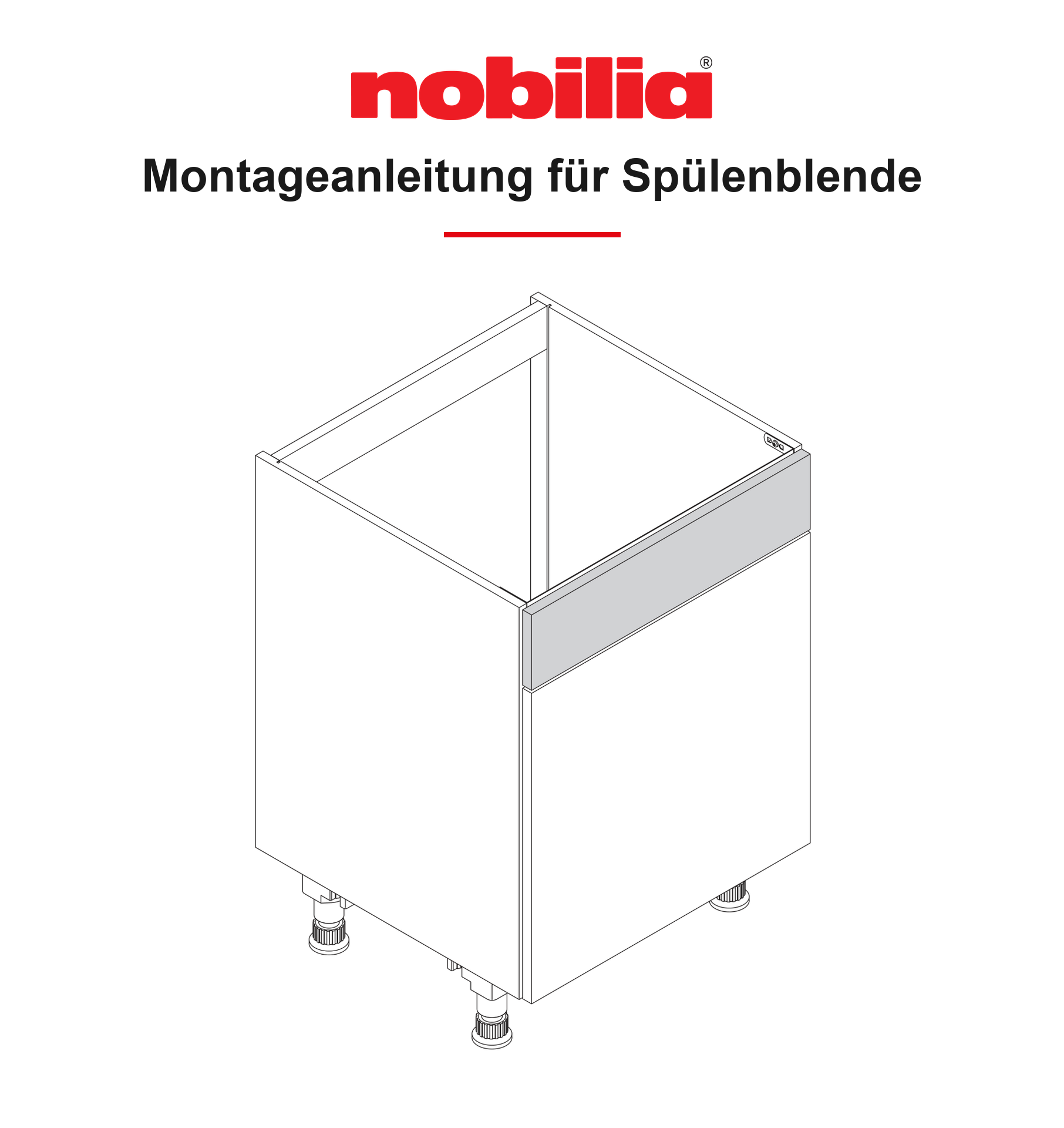 Montageanleitung für Nobilia Spülenblende