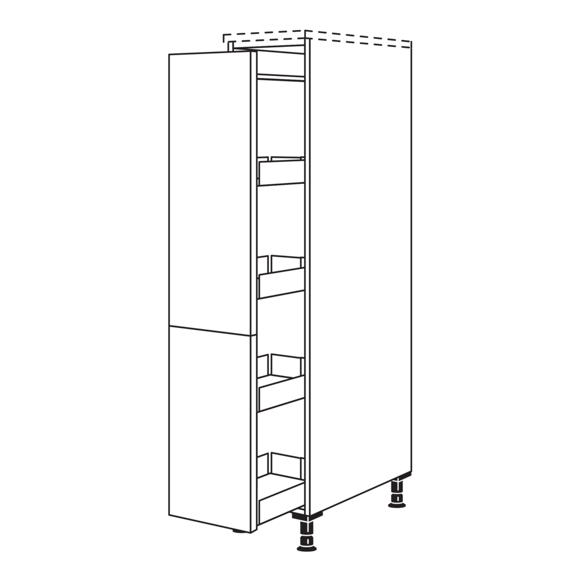 Nobilia Grifflose Apothekerschränke in Highboardhöhe