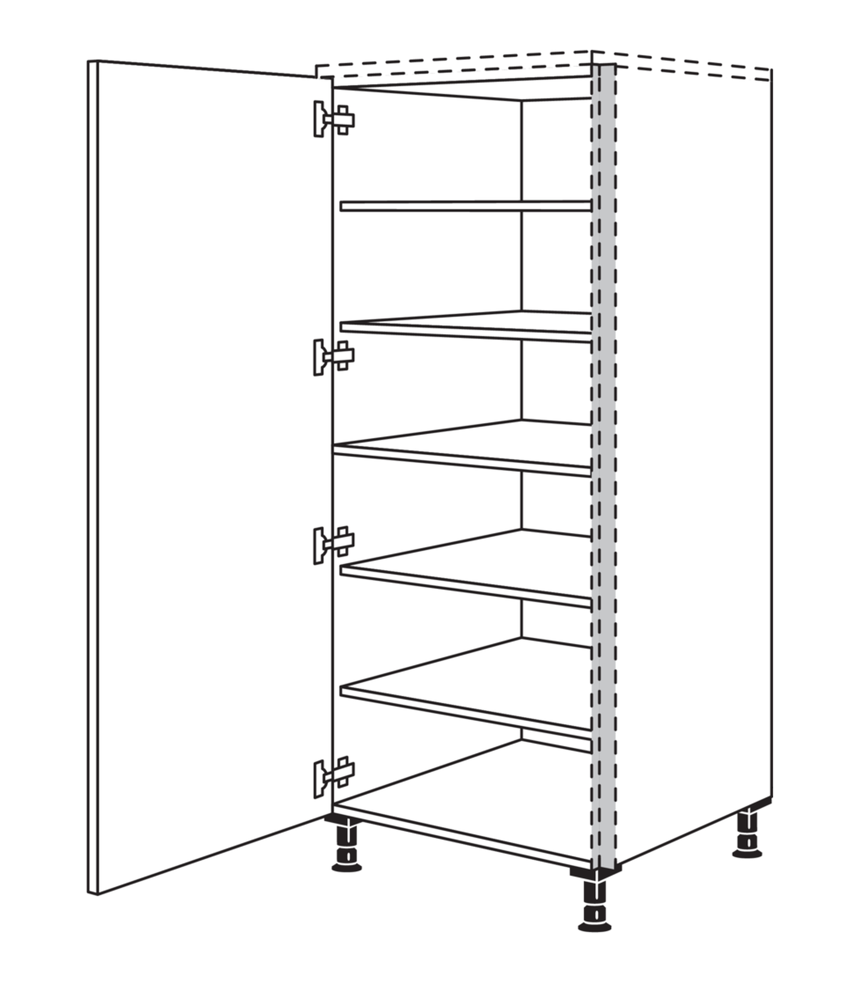 Nobilia Vorrats-Highboards mit Auszügen und Einlegeböden