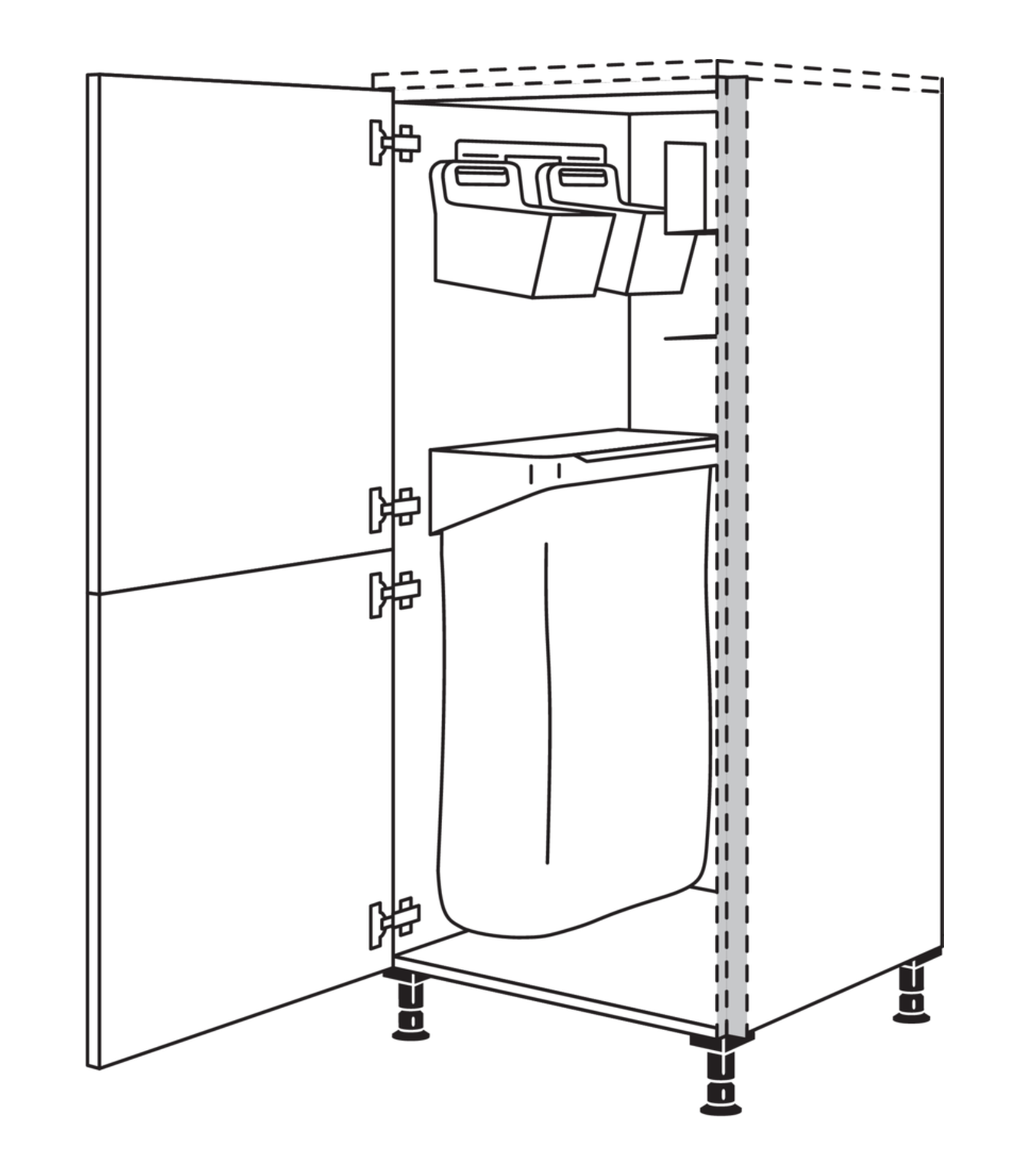 Nobilia Highboards mit Ordnungssystem Laundry-Area