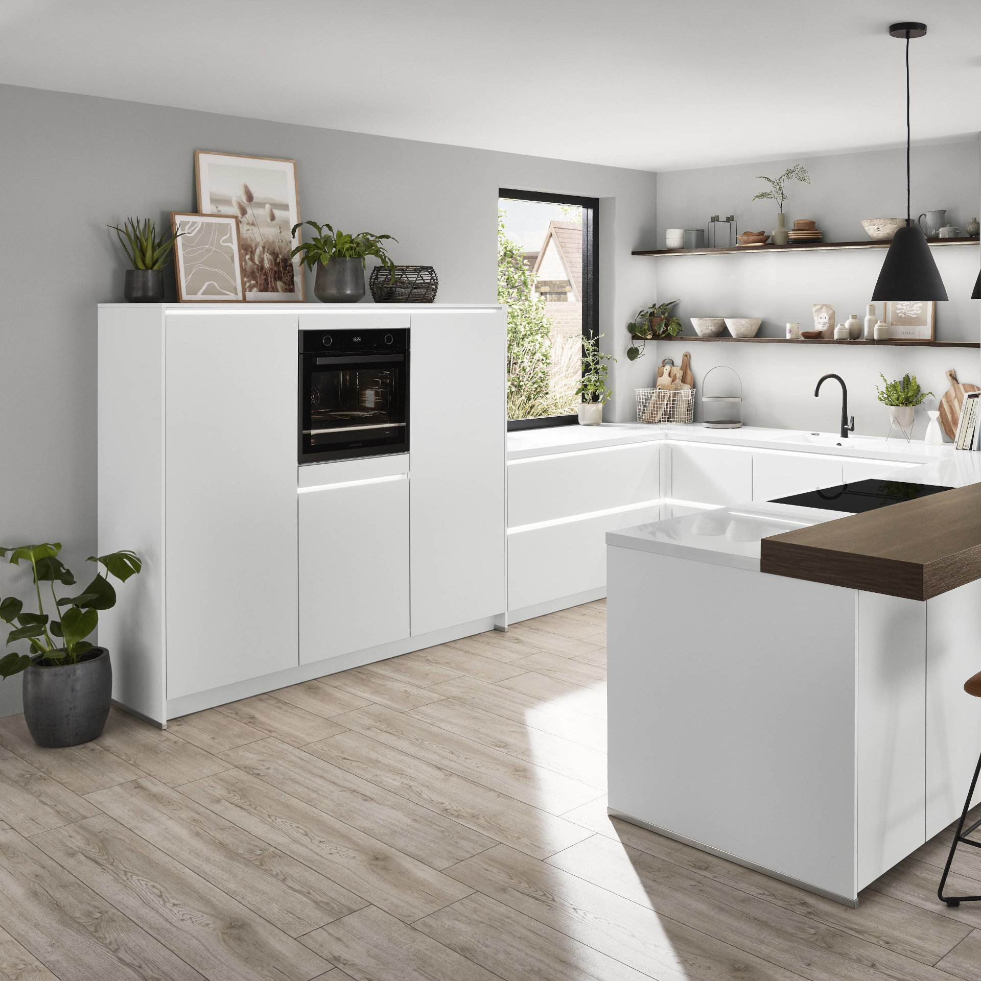 Nobilia Line N Highboards mit waagrechter Griffmulde
