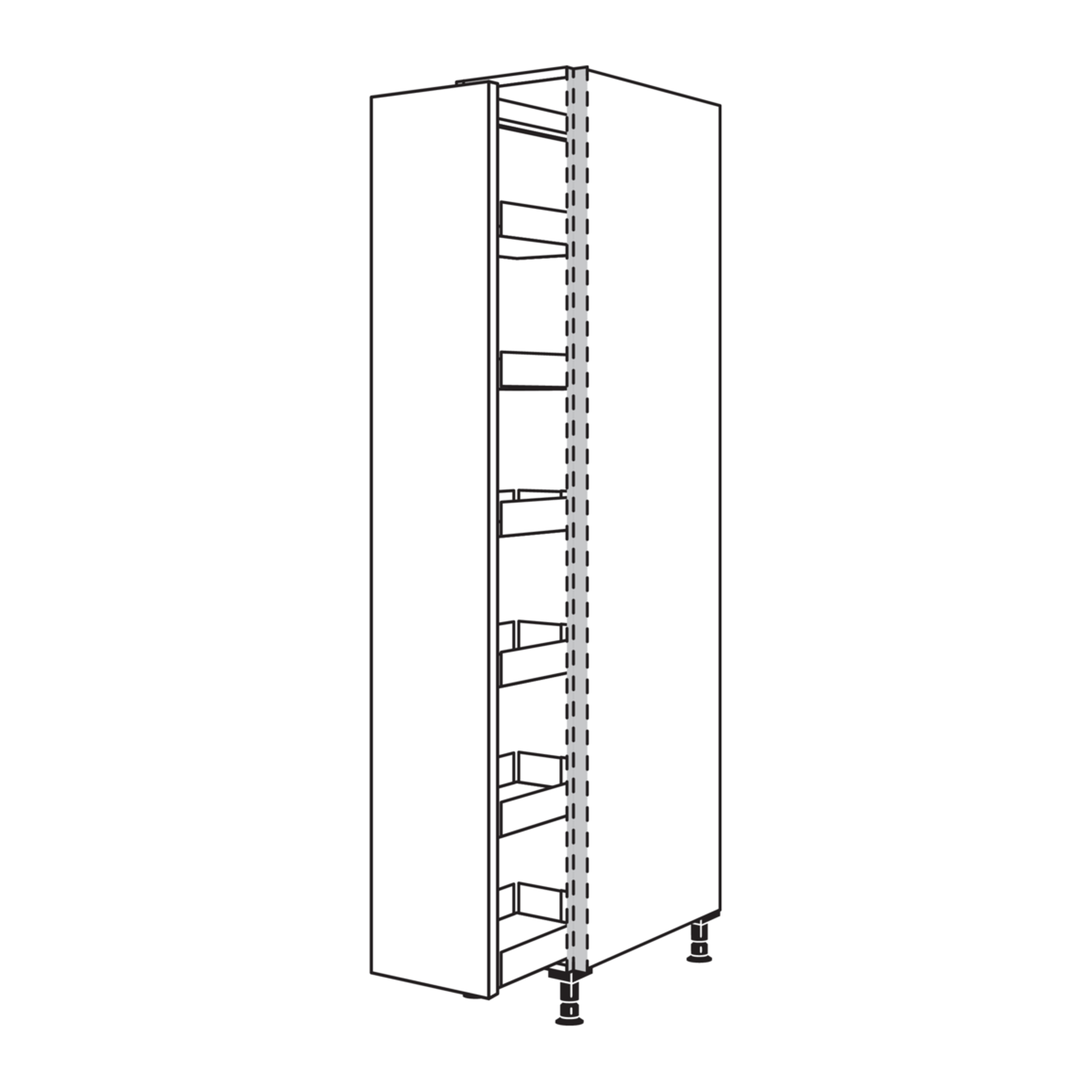 Nobilia Line N XL-Apotheker Hochschrank in XL Höhen 208 cm, 216 cm und 223,2 cm
