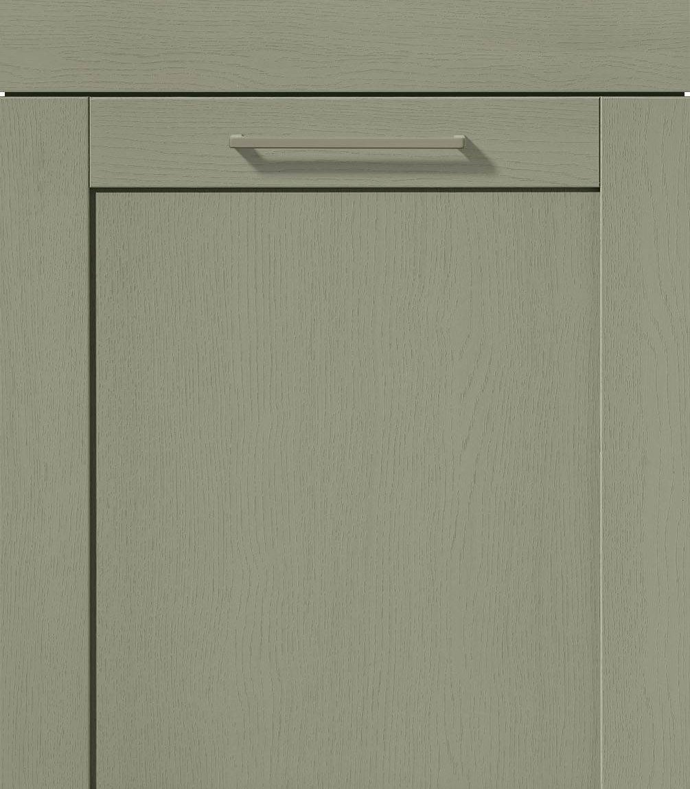 Farbmuster der Nobilia Wange in 617 Lacklaminat, Holzstruktur Olive