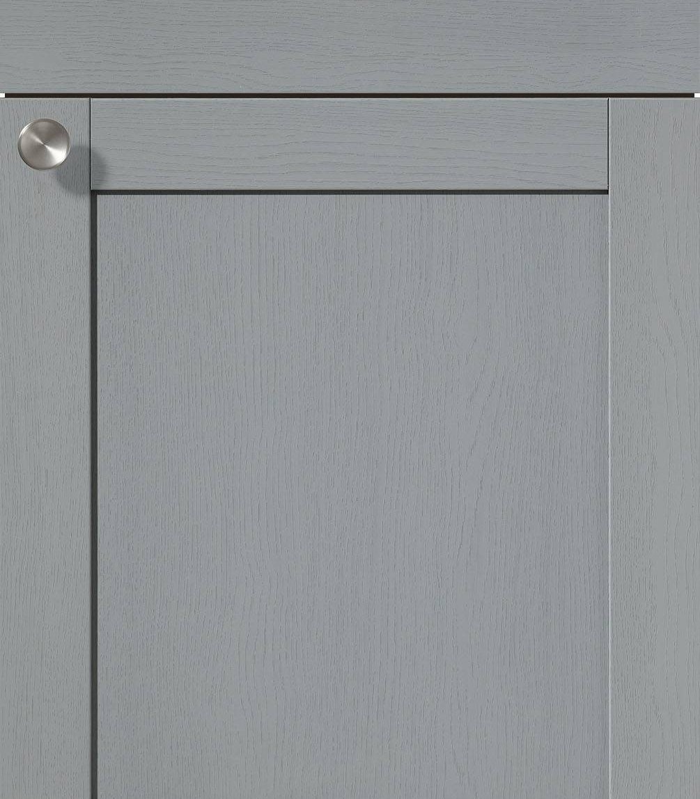 Farbmuster der Nobilia Wange in 614 Lacklaminat, Holzstruktur Steinblau
