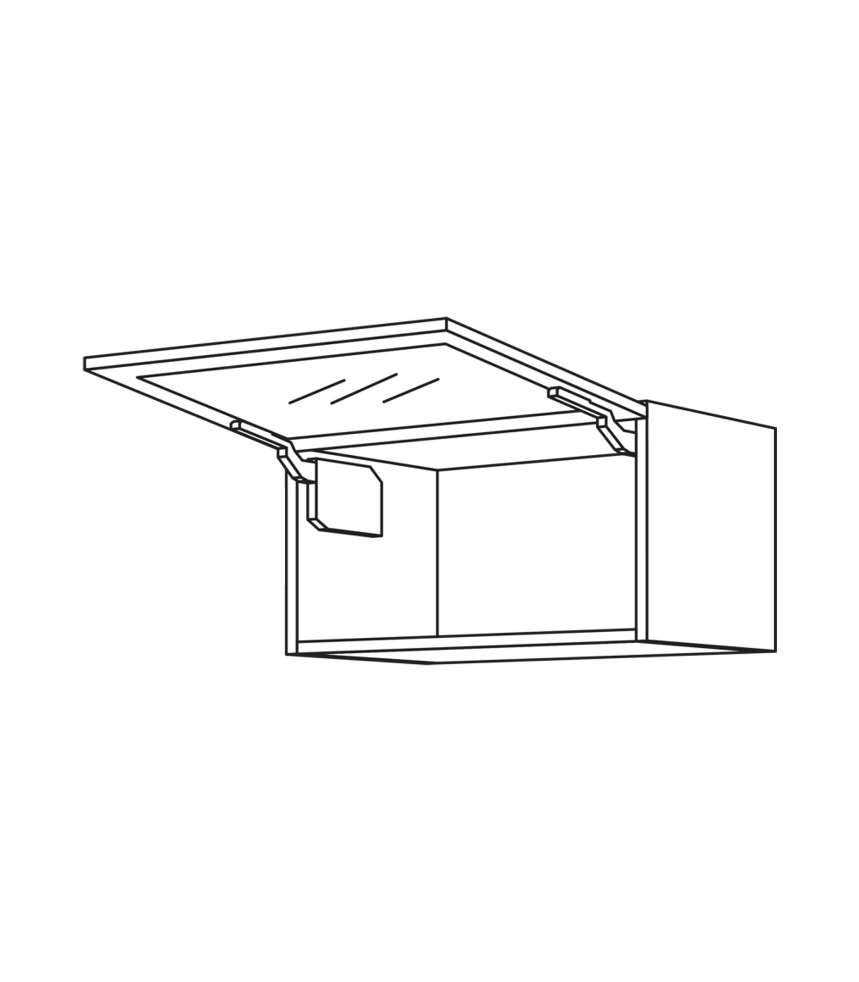 Originale Nobilia Glasrahmenklappe für Wandschrank