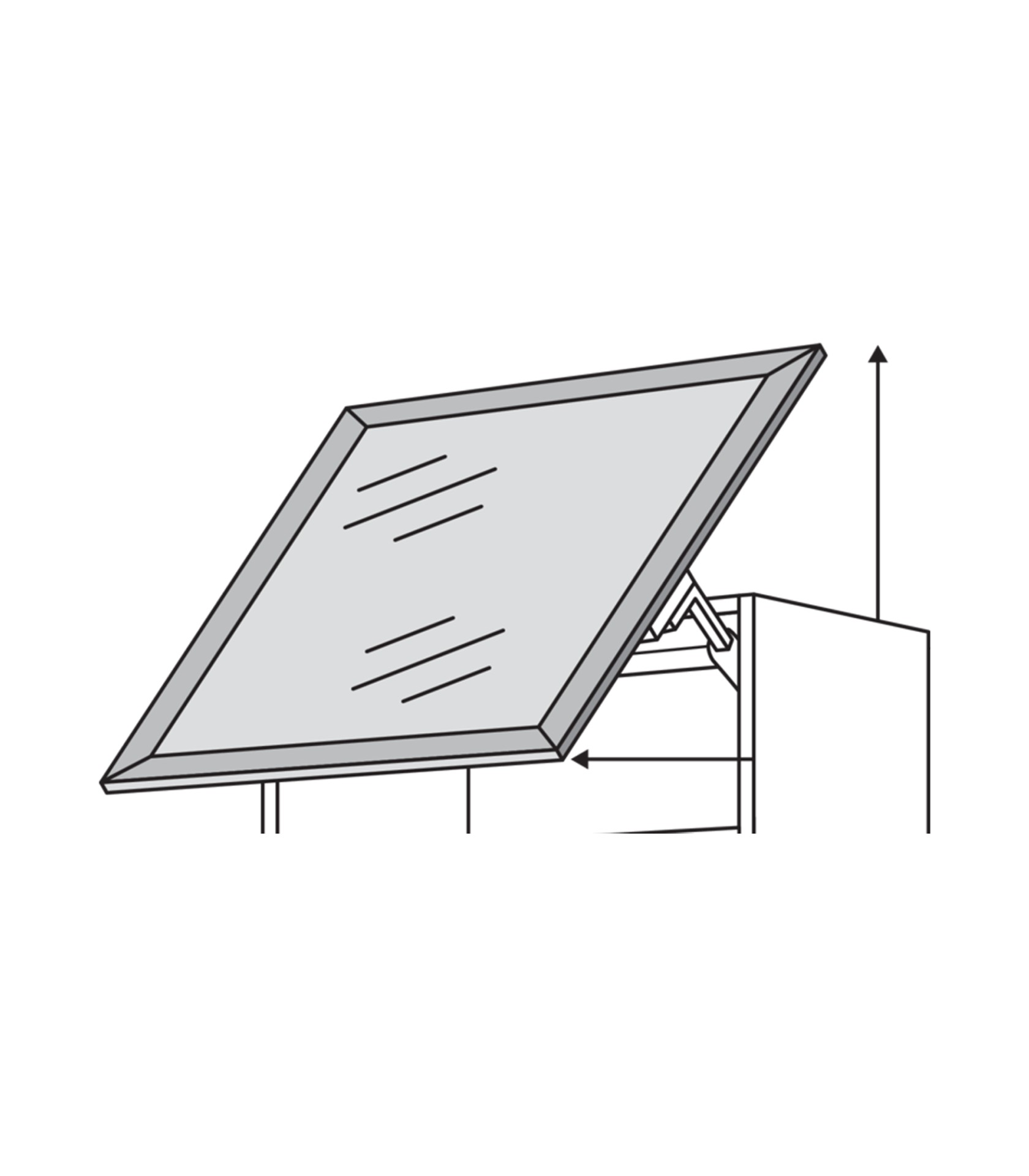 Originale Nobilia Square Schwing-Klappe für Wandschränke